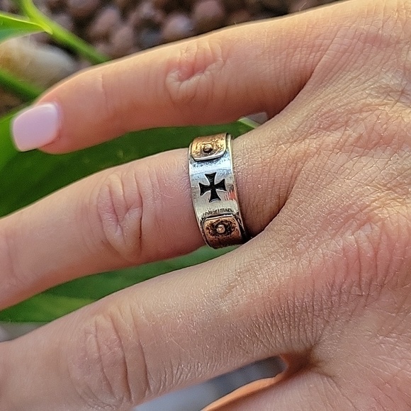 Rustic Western Cross Ring - Picture 4 of 10